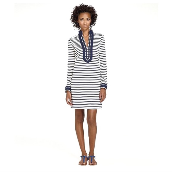 Tory Burch Dresses & Skirts - Tory Burch Striped Cotton Long Sleeve Dress